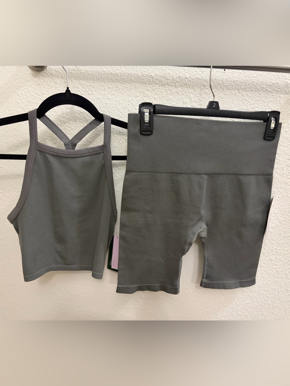 NWT Wild Fable Ribbed Activewear Set Gray Size Medium